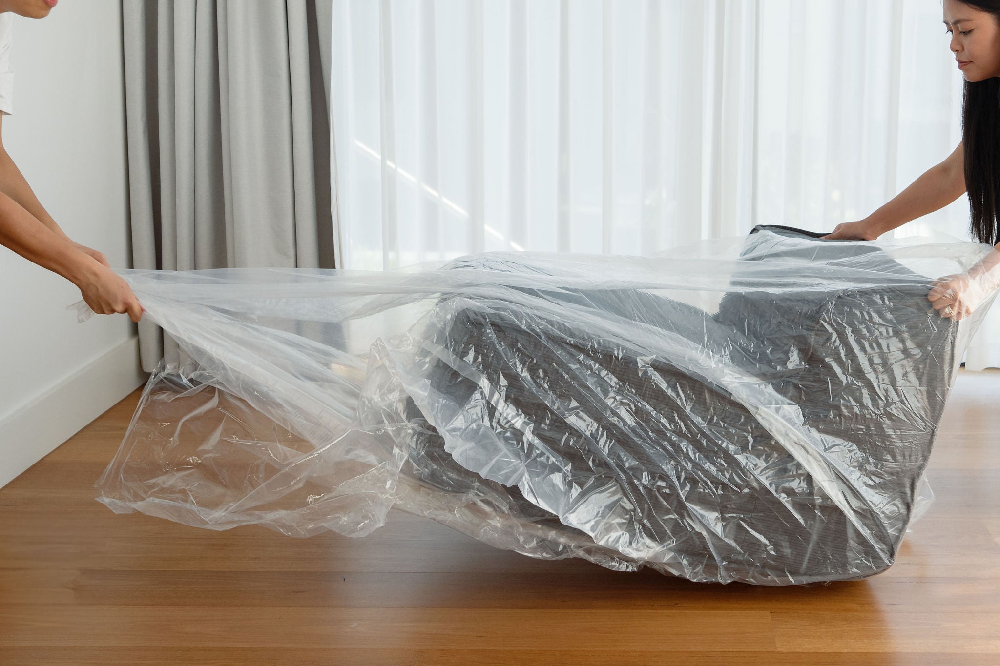 Once unboxed, the foam draws in air and rises to its intended form in 3 days.