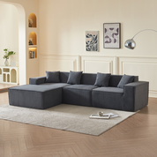 Tribeca 3 Seater Corduroy Sofa with Ottoman