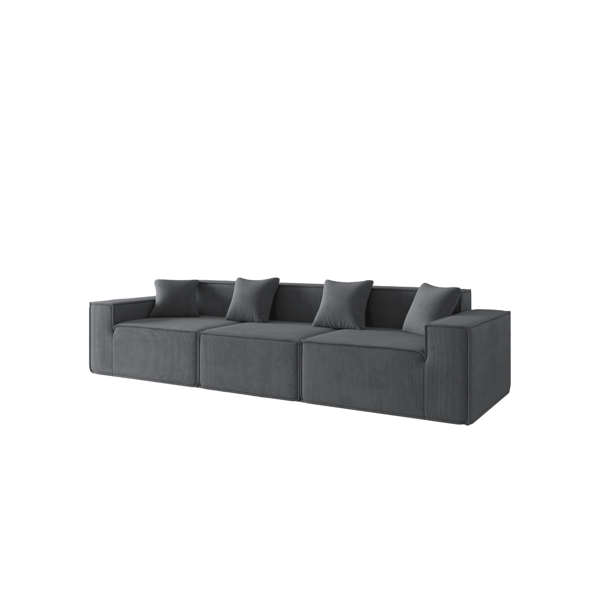 Tribeca 3 Seater Corduroy Sofa with Ottoman