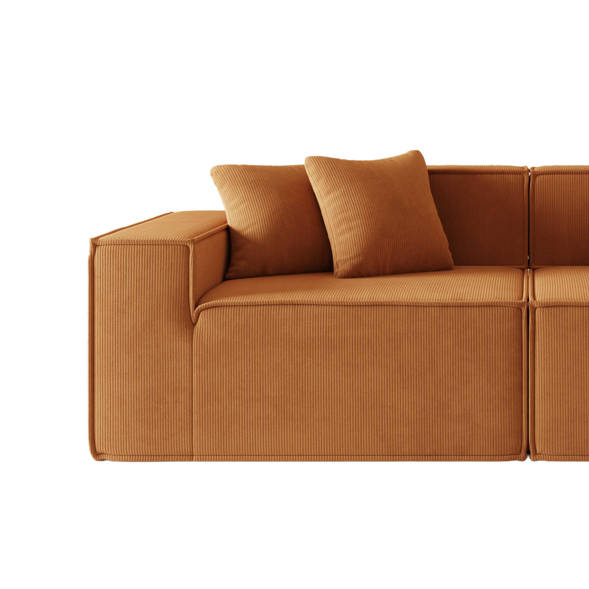 Tribeca 3 Seater Corduroy Sofa with Ottoman