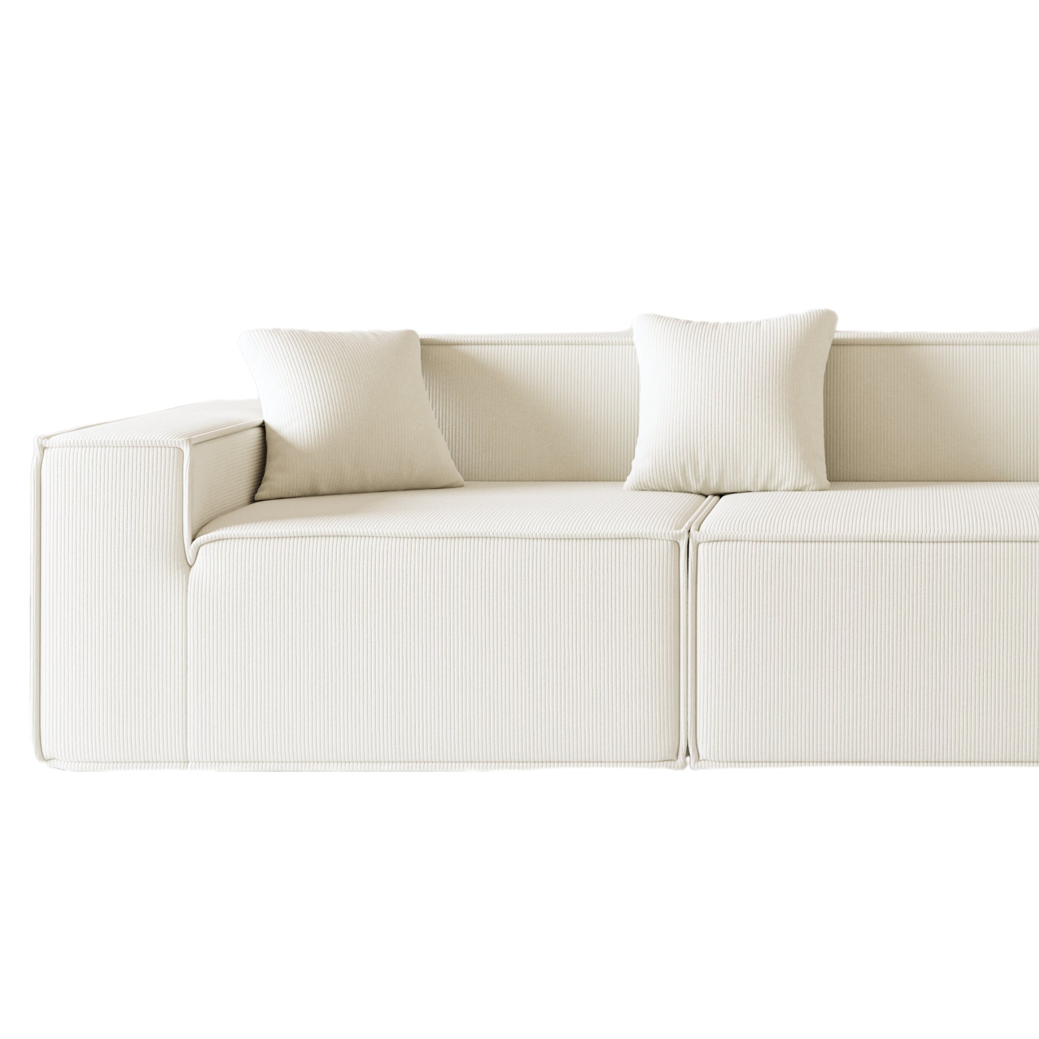 Tribeca 3 Seater Corduroy Sofa with Ottoman