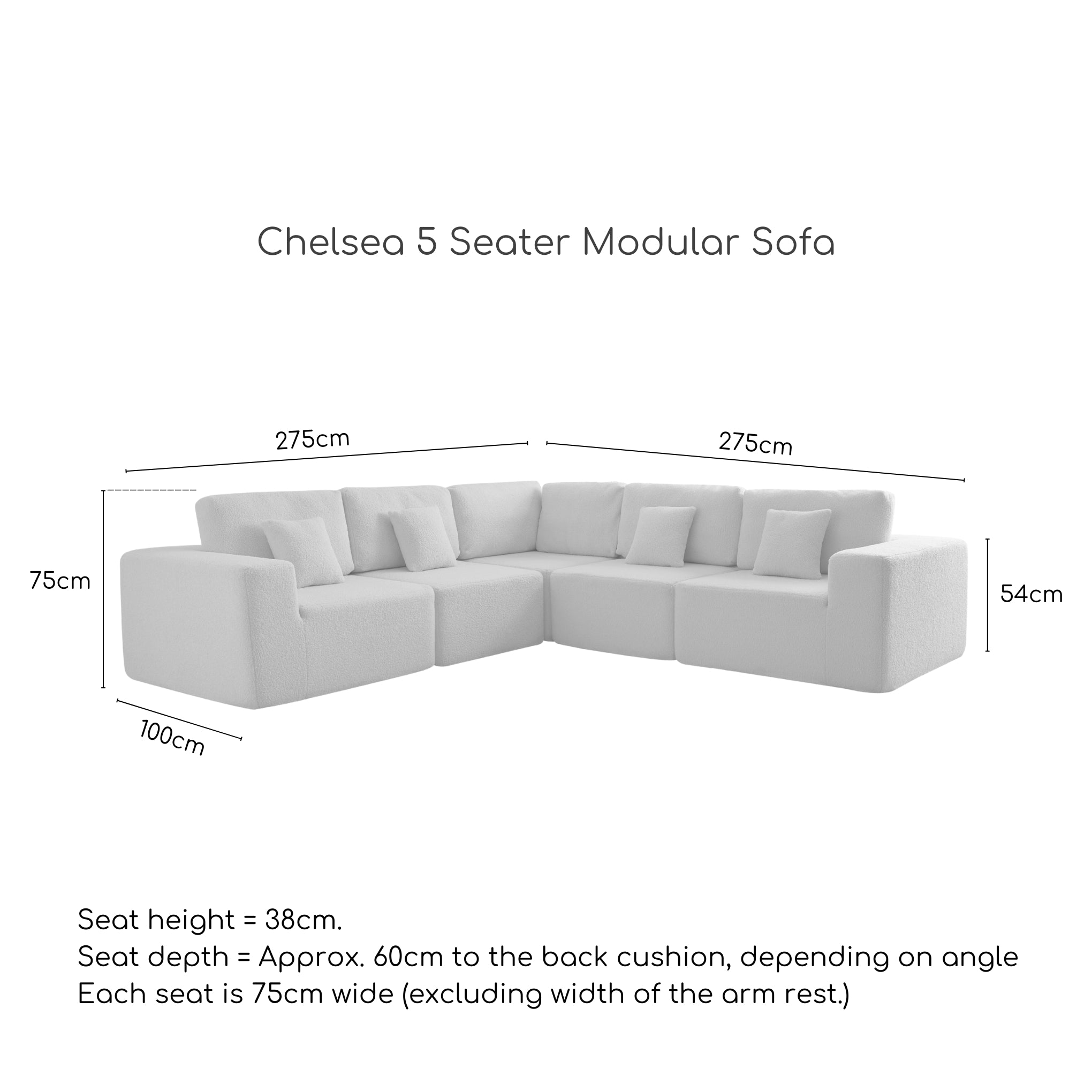Chelsea 5 Seater Modular Sofa