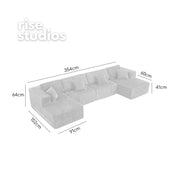 Hudson 4 Seater Modular Sofa