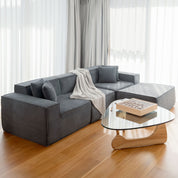Tribeca 3 Seater Corduroy Sofa with Ottoman