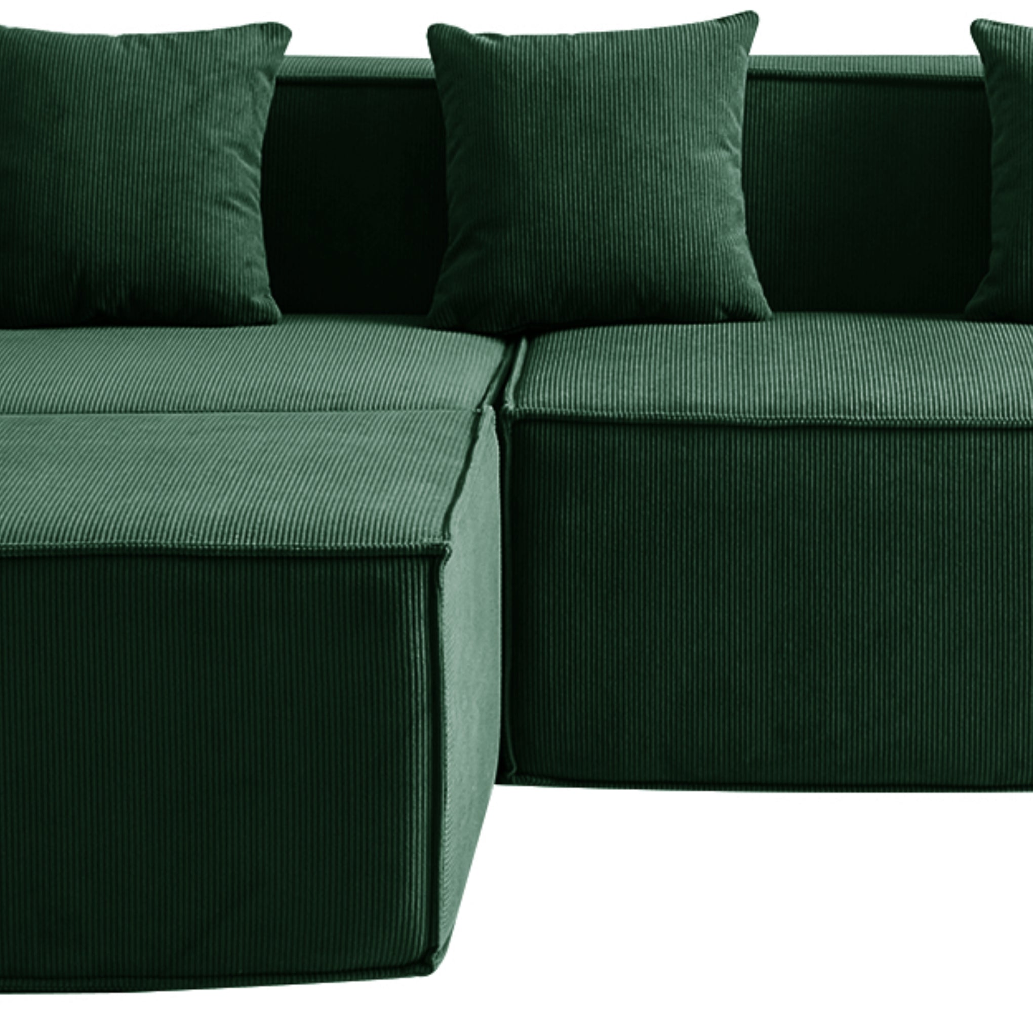 Tribeca 3 Seater Corduroy Sofa with Ottoman