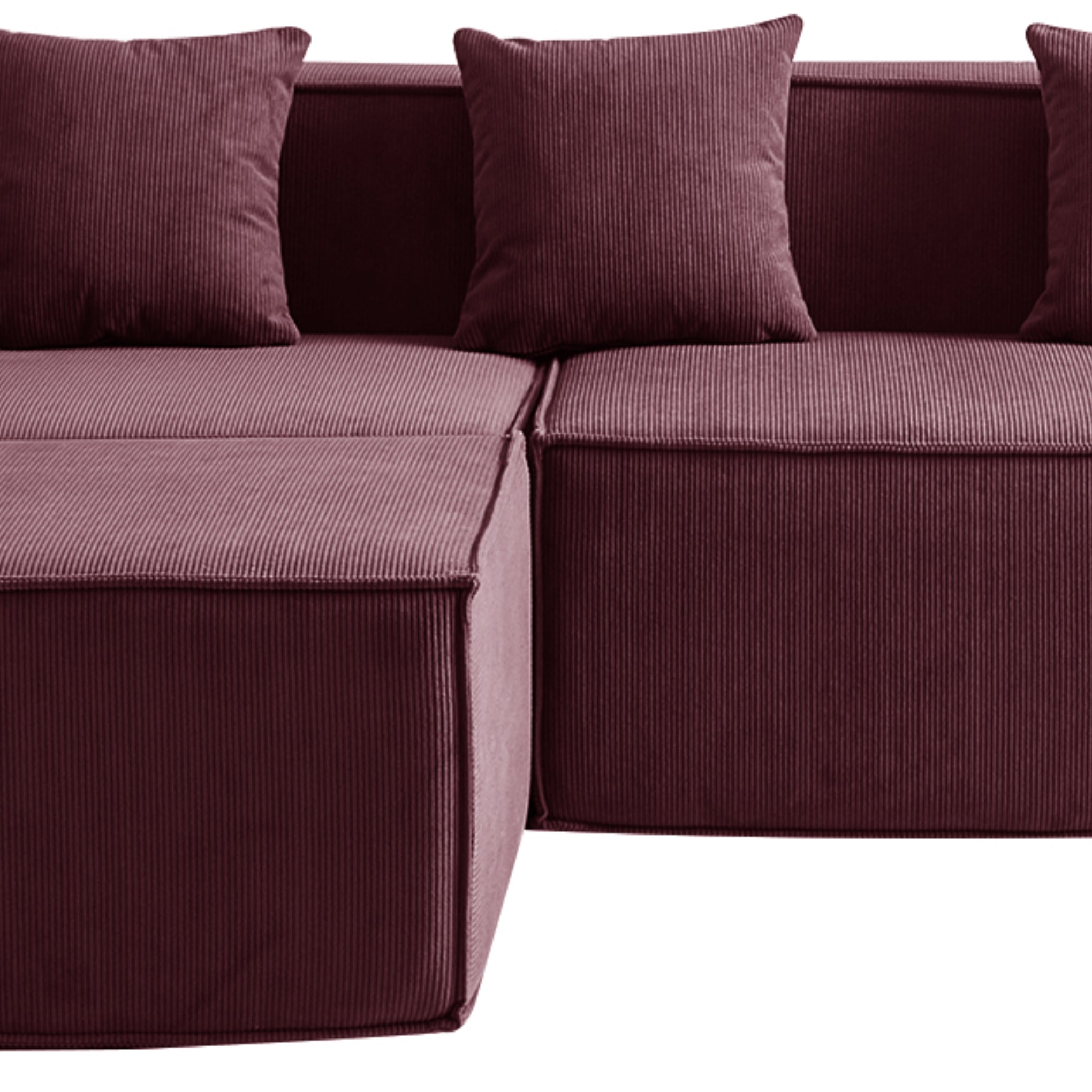 Tribeca 3 Seater Corduroy Sofa with Ottoman