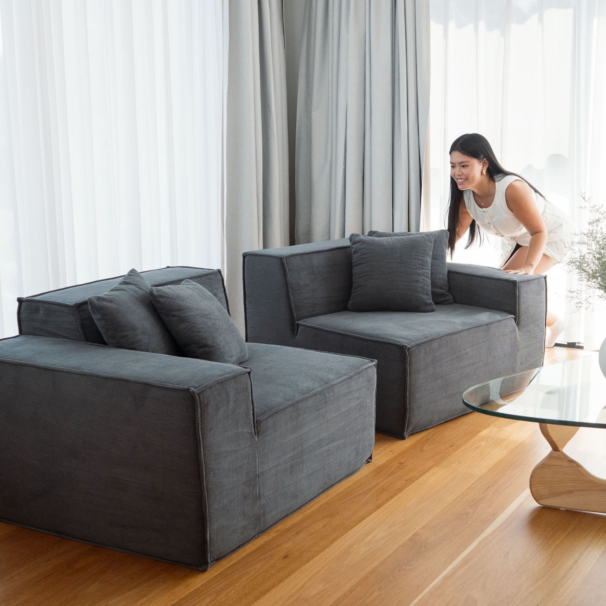 Tribeca 2 Seater Corduroy Sofa