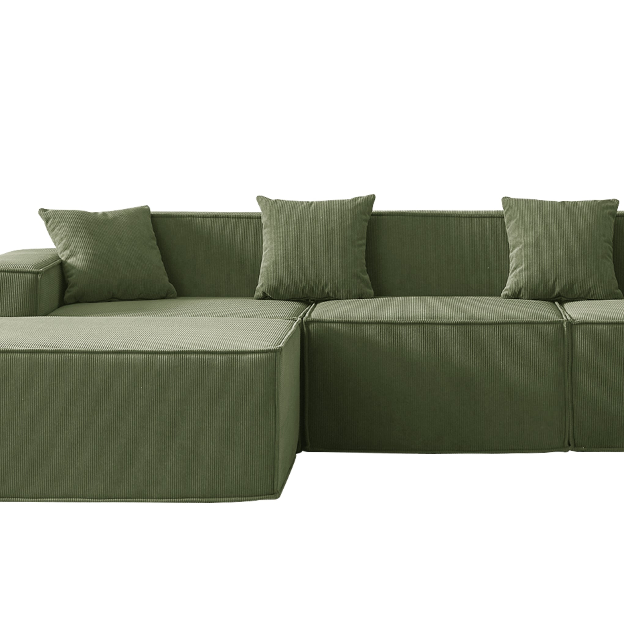 Tribeca 3 Seater Corduroy Sofa with Ottoman