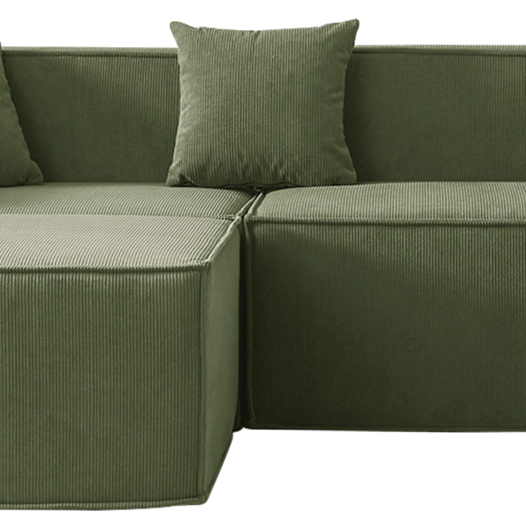 Tribeca 3 Seater Corduroy Sofa with Ottoman