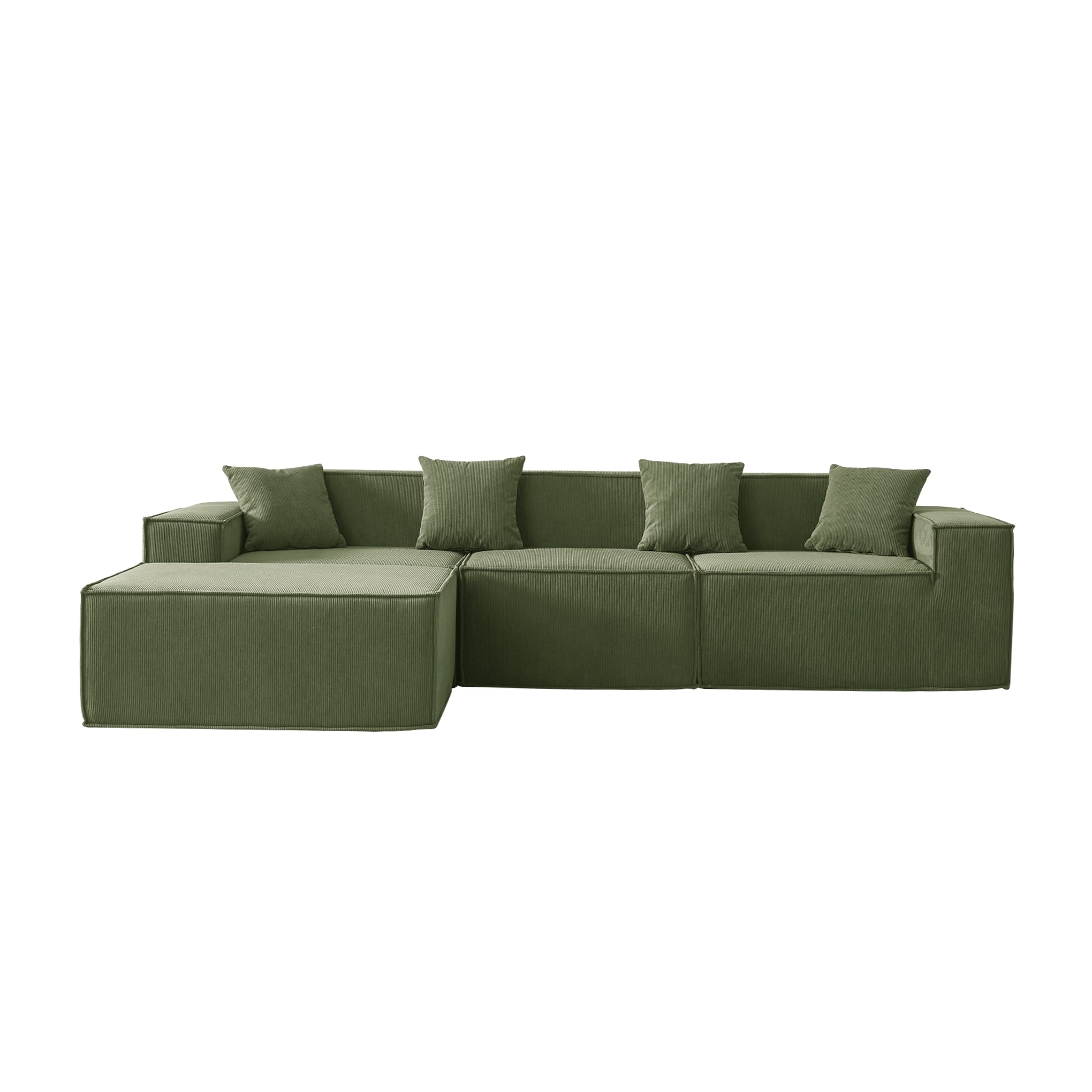 Tribeca 3 Seater Corduroy Sofa with Ottoman