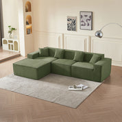 Tribeca 3 Seater Corduroy Sofa with Ottoman